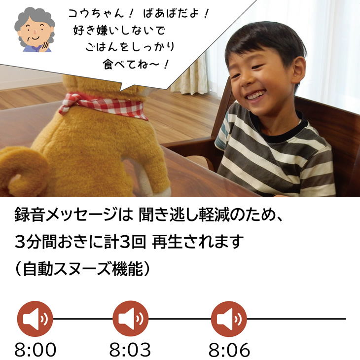 祖父母からお孫さまへのプレゼントとして「ごはんをしっかり食べてね～！」